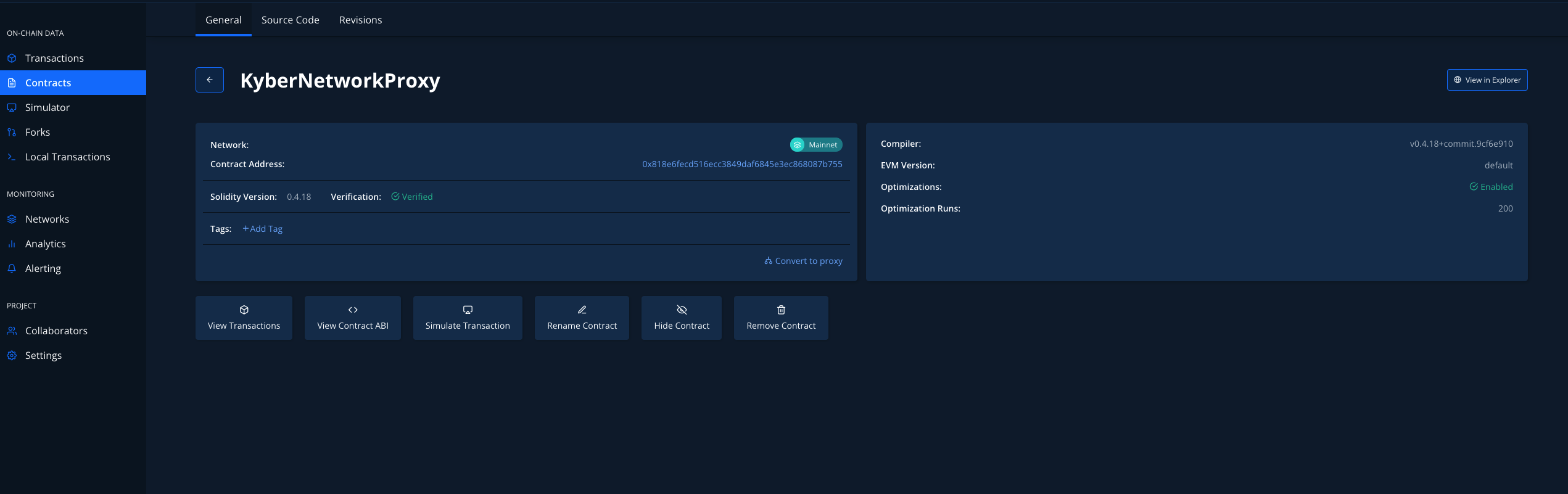 Public Contracts | Tenderly Documentation