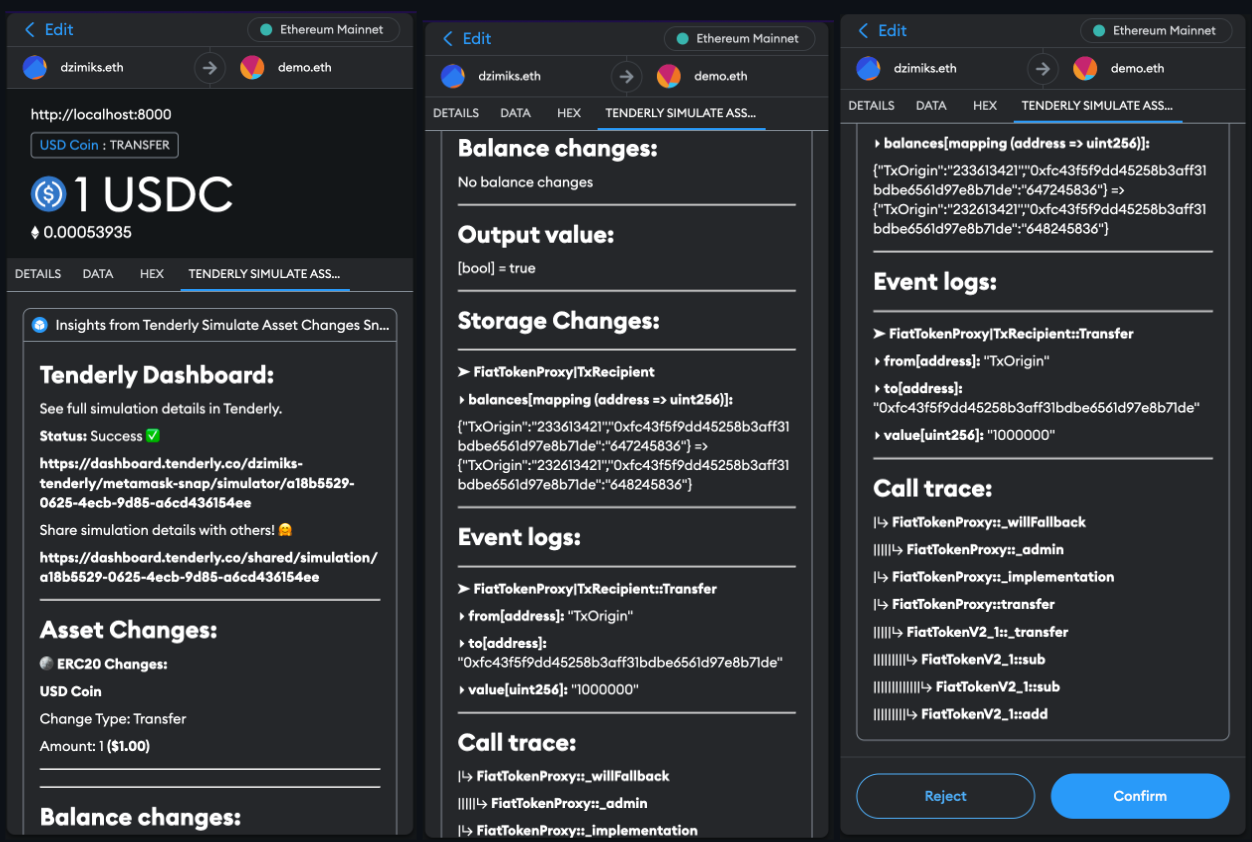 How to Add Transaction Preview to a MetaMask Snap Using Tenderly Simulation  API | Tenderly Documentation